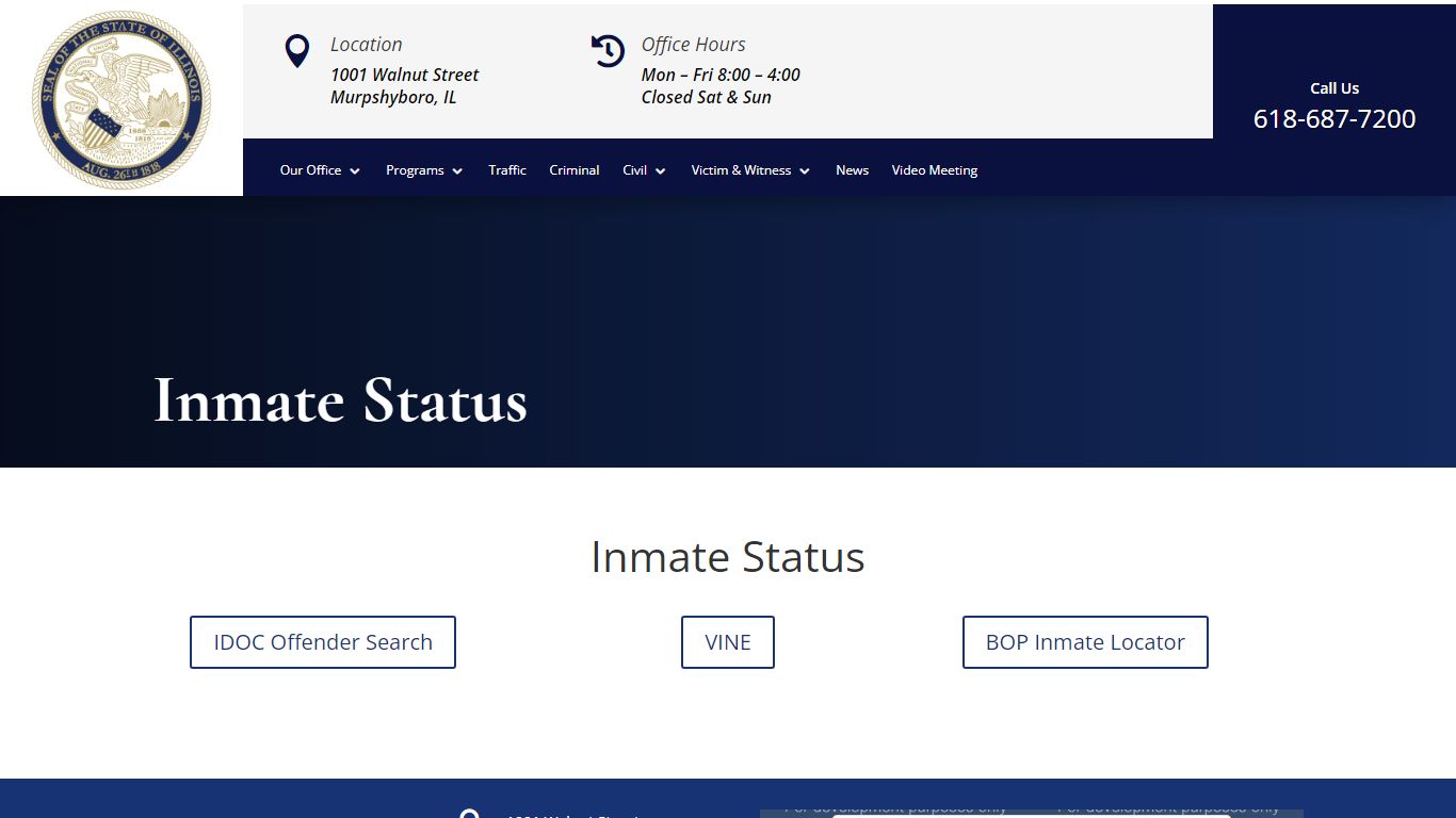 Inmate Status | Jackson County State's Attorney